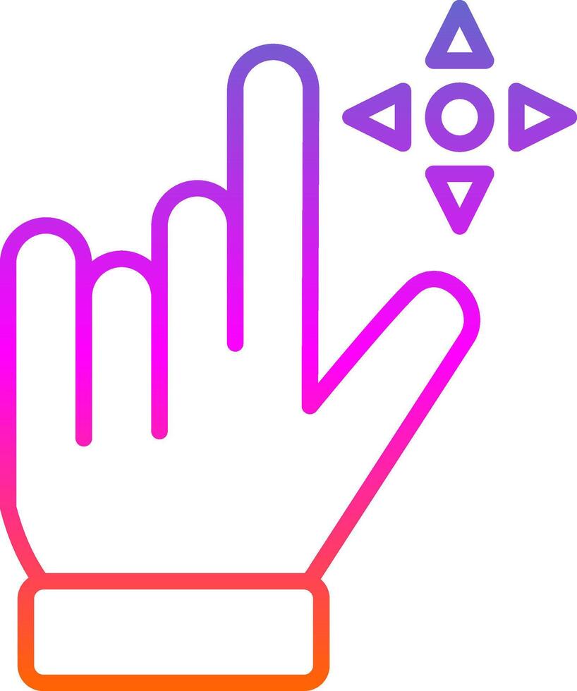 Drag Line Gradient Icon Design vector