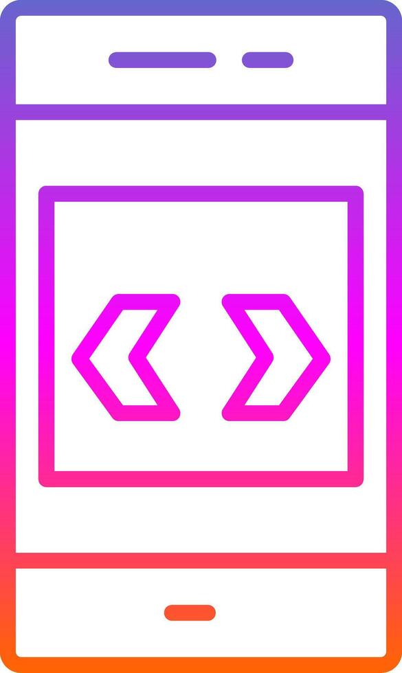 Arrow Line Gradient Icon Design vector