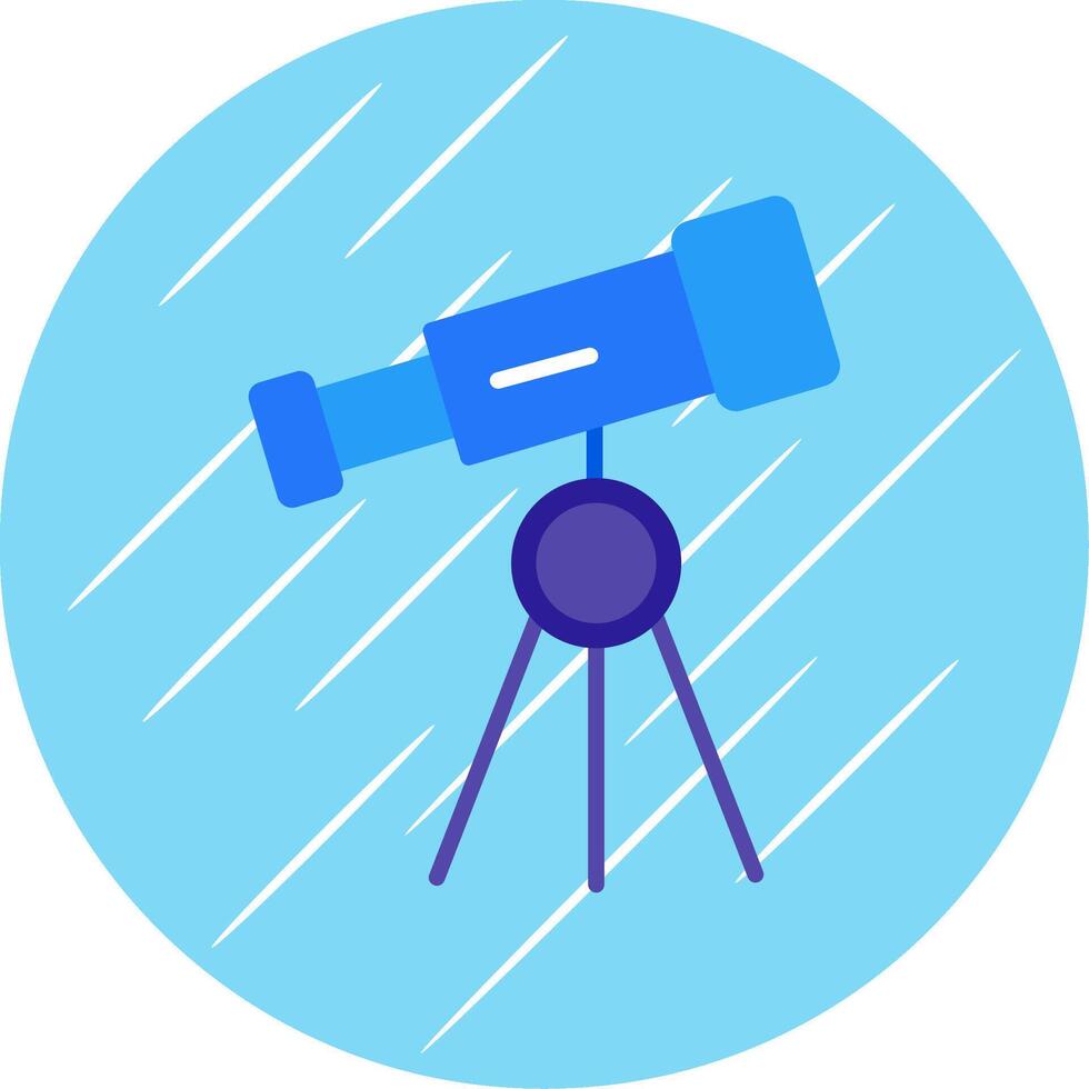 Telescope Flat Circle Icon Design vector