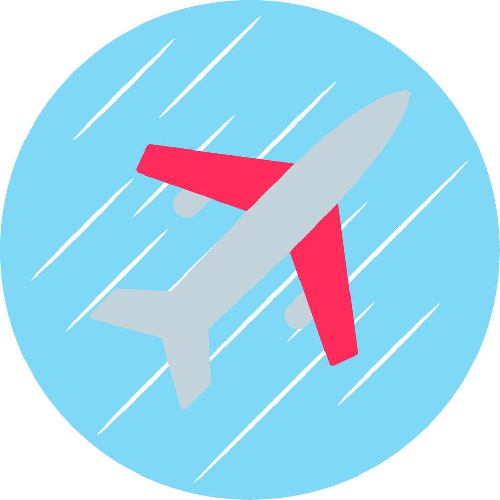 Old Plane Flat Circle Icon Design vector