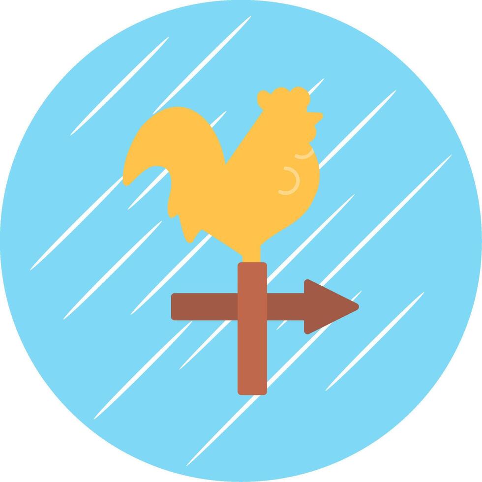 Weather Vane Flat Circle Icon Design vector
