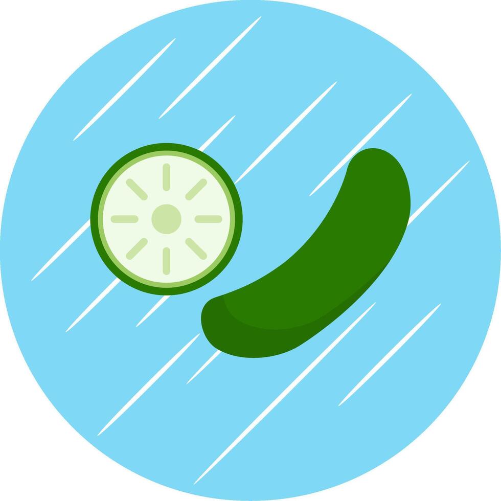 Cucumber Flat Circle Icon Design vector