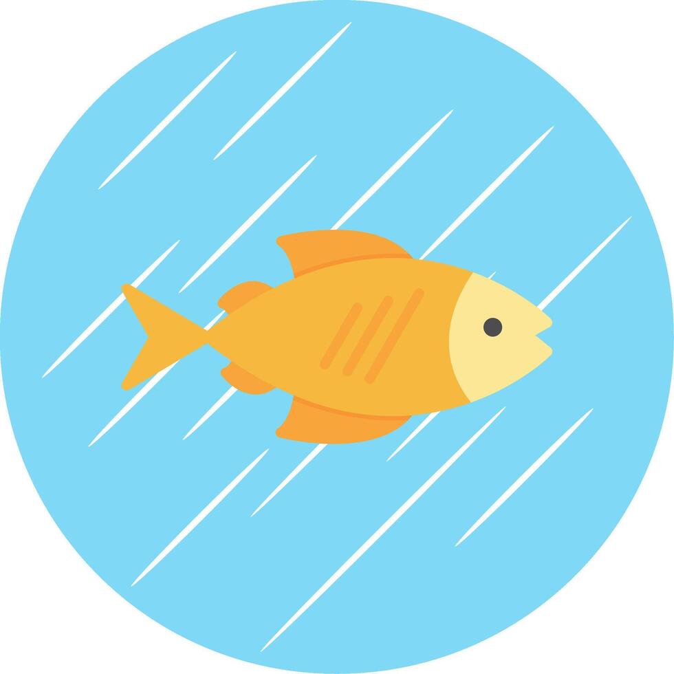 pescado plano circulo icono diseño vector