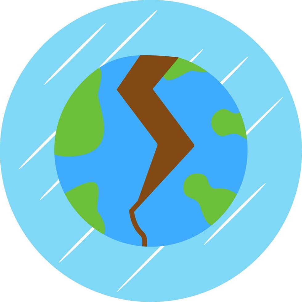 Earth Quake Flat Circle Icon Design vector
