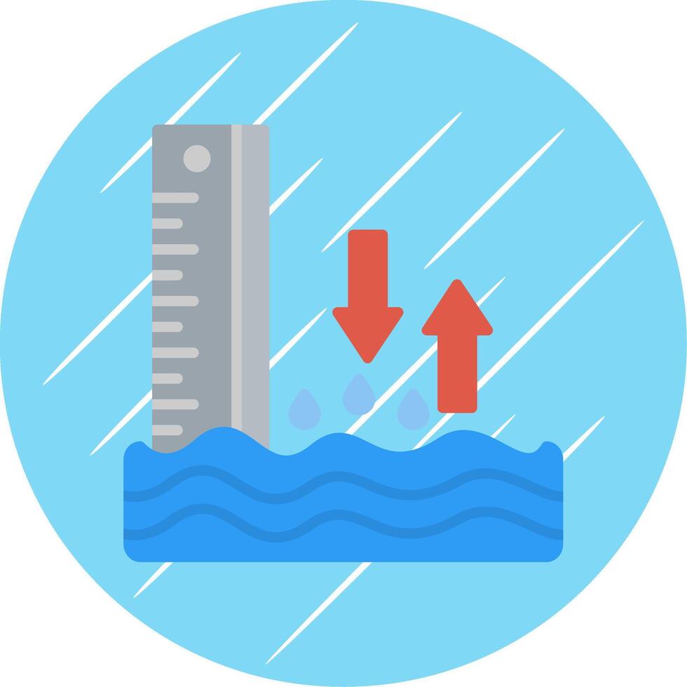 Sea Level Flat Circle Icon Design vector