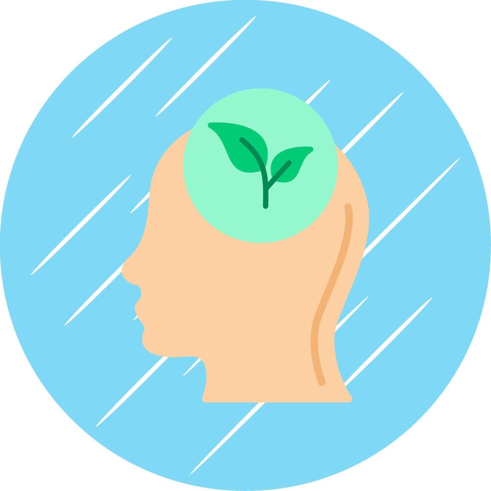 Think Green Flat Circle Icon Design vector