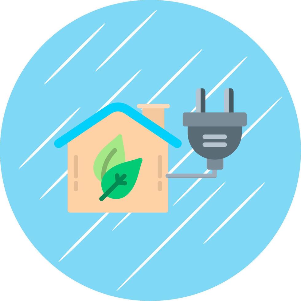 Energy Efficiency Flat Circle Icon Design vector
