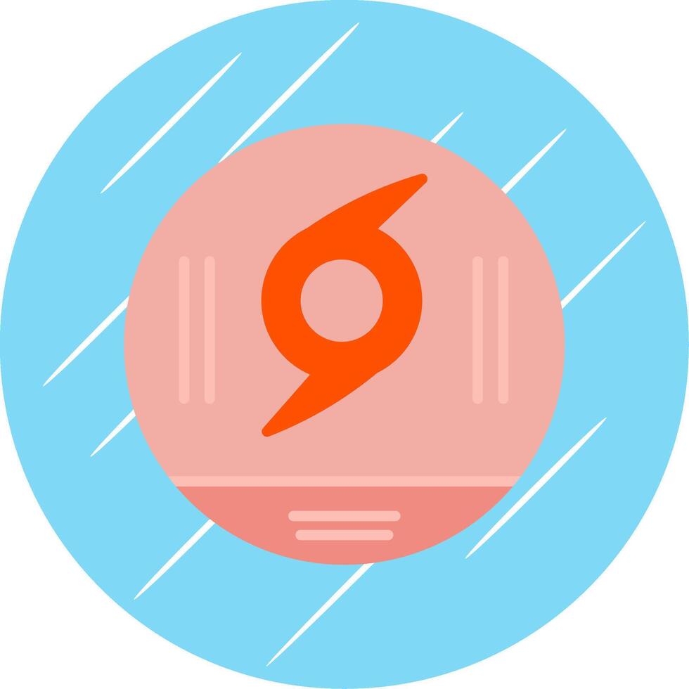 Hurricane Flat Circle Icon Design vector