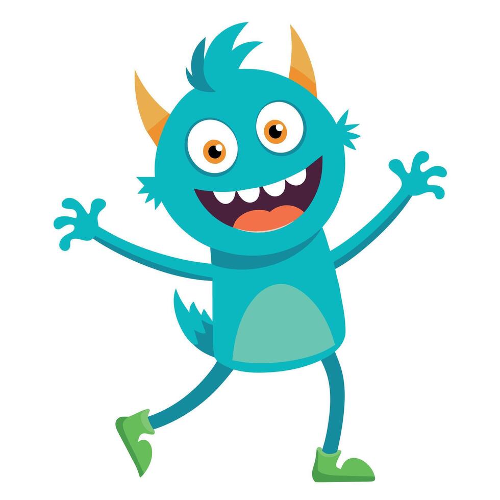 A minimalist Carton Character with smile flat style illustration vector