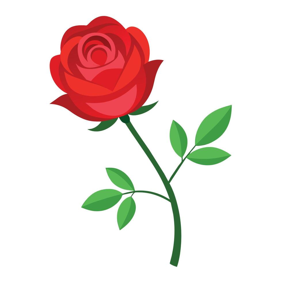 A Hand Holding Rose Flat style illustration vector