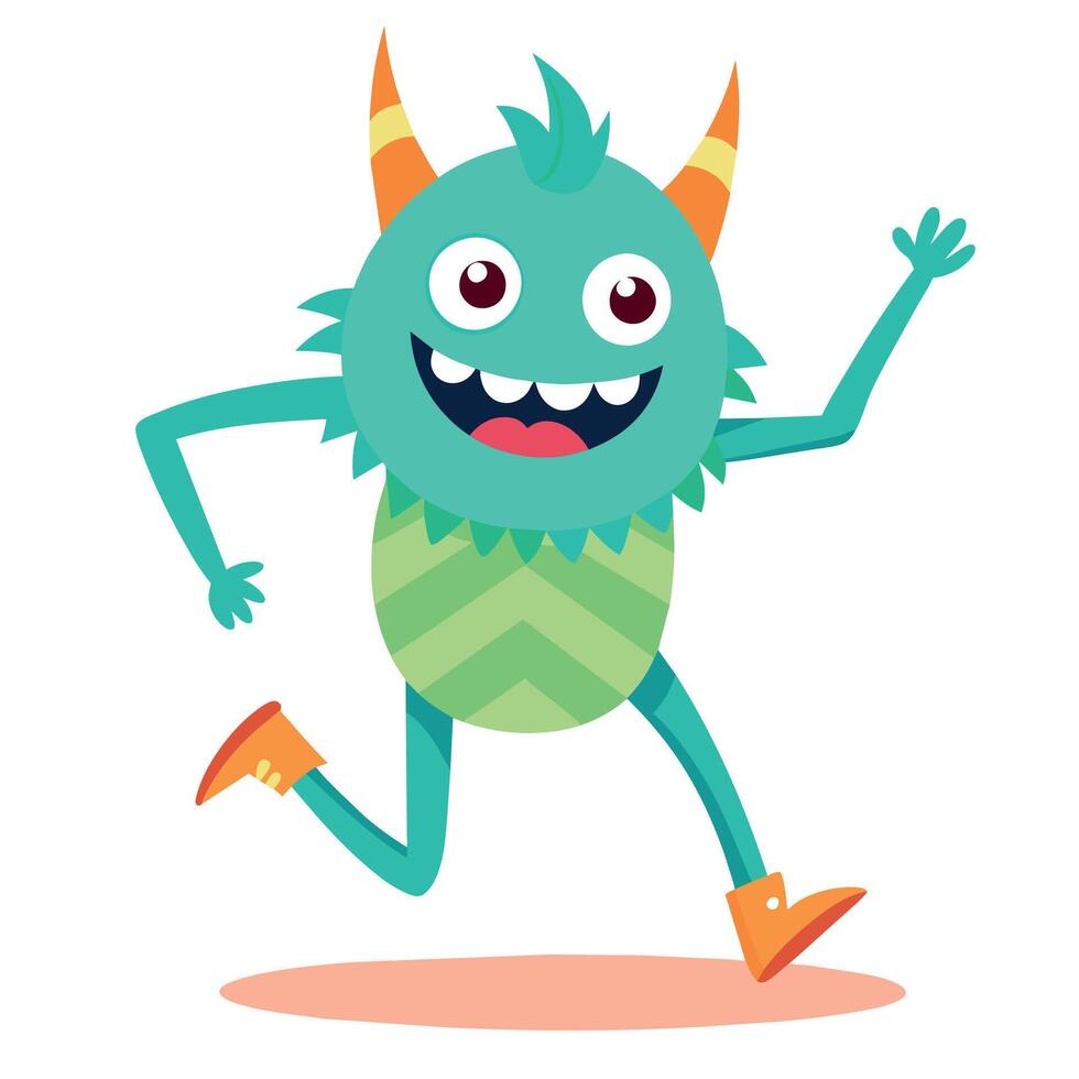 A minimalist Carton Character with smile flat style illustration vector