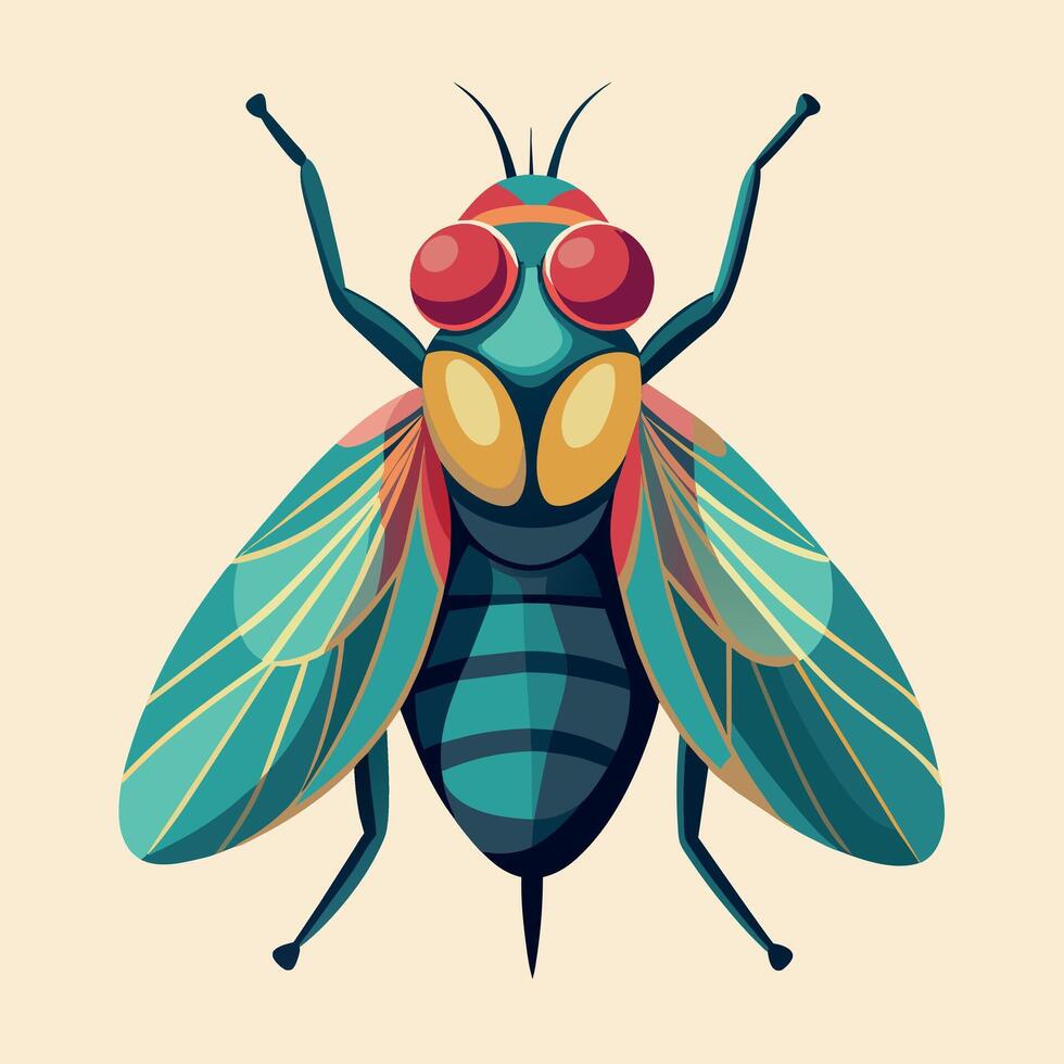 Fly Illustration art, a simple fly illustration vector