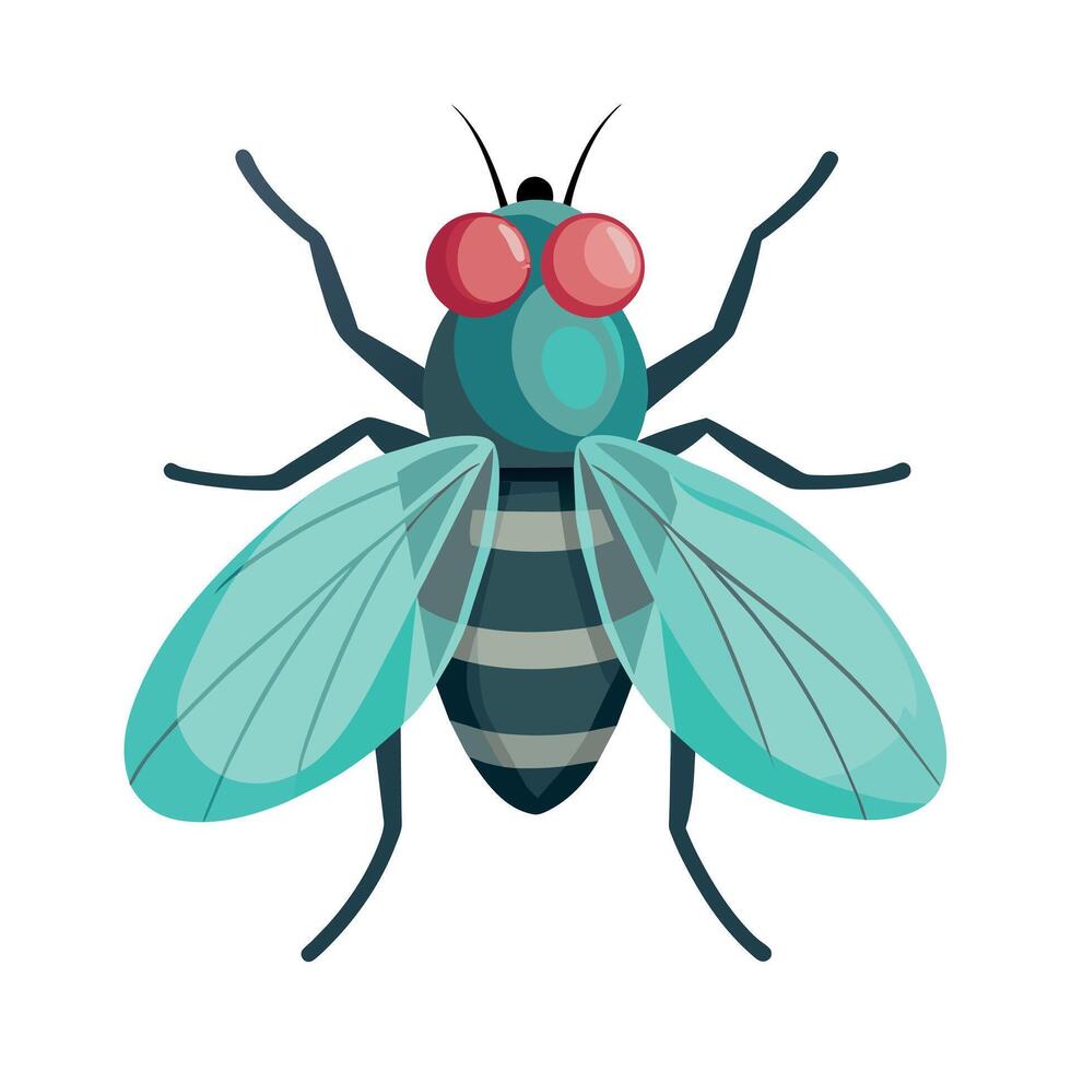 mosca ilustración arte, un sencillo mosca ilustración vector