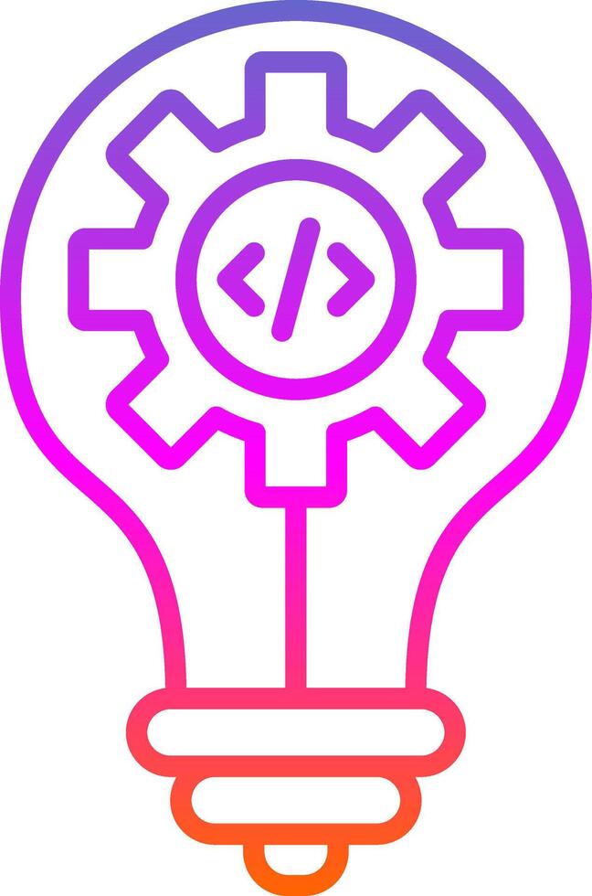 Idea Line Gradient Icon Design vector