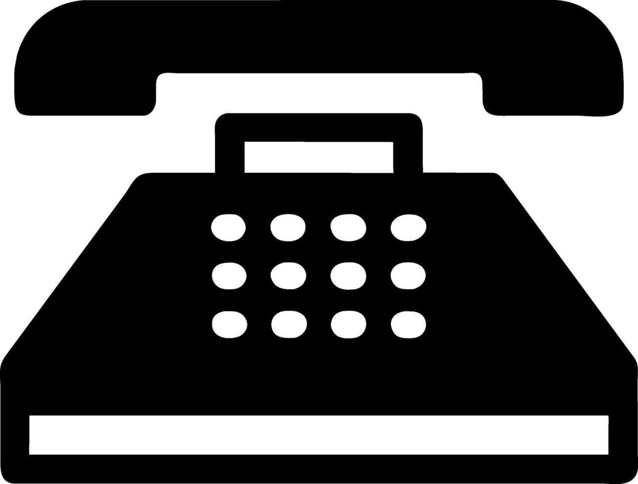 Telephone Icon Flat Style Illustration vector