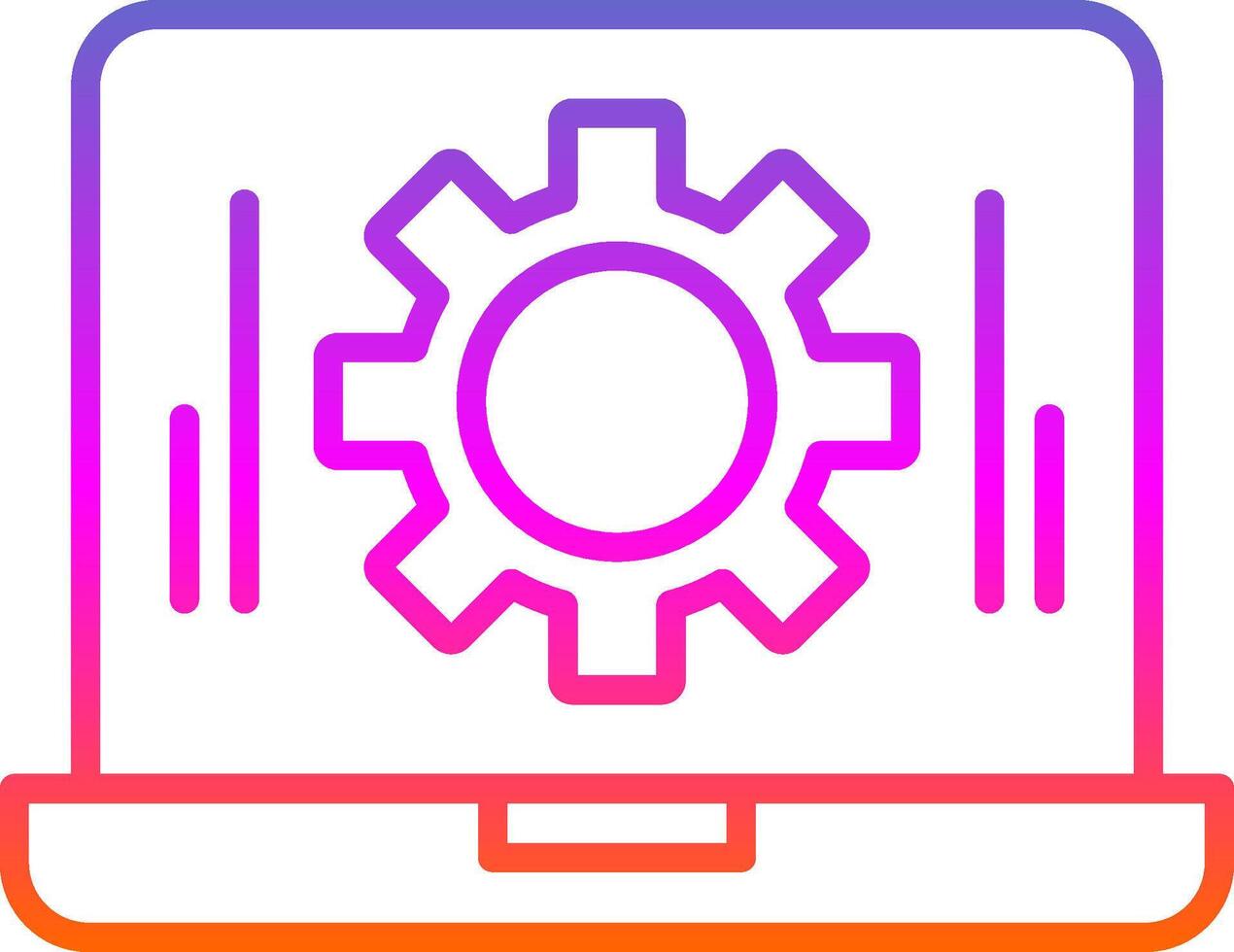Laptop Line Gradient Icon Design vector