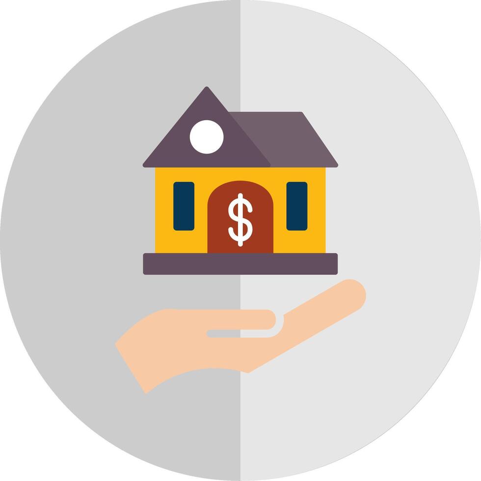 Buy A house Flat Scale Icon Design vector