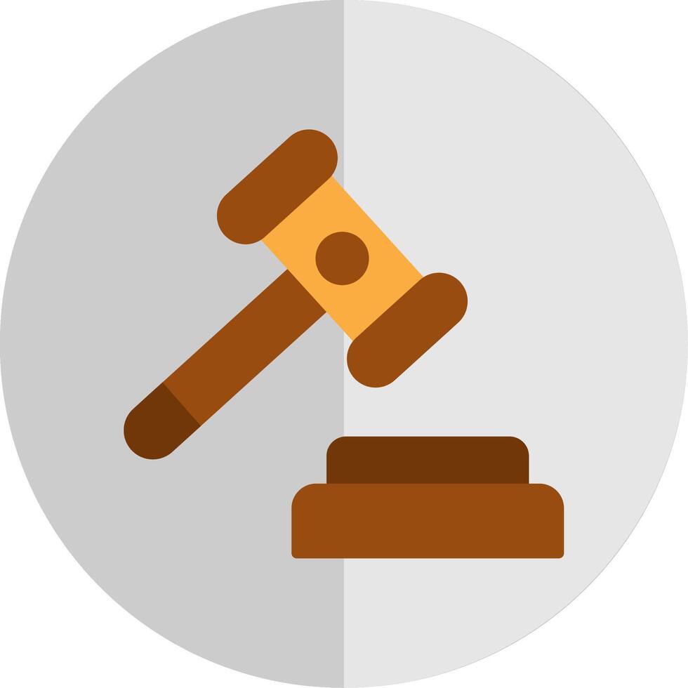 Auction Flat Scale Icon Design vector