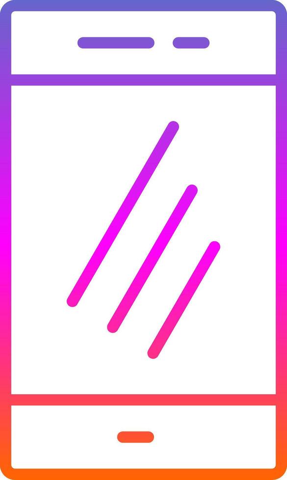 Smartphone Line Gradient Icon Design vector