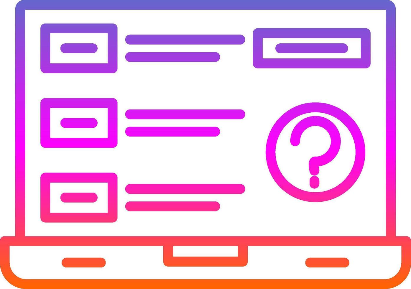 Question Line Gradient Icon Design vector