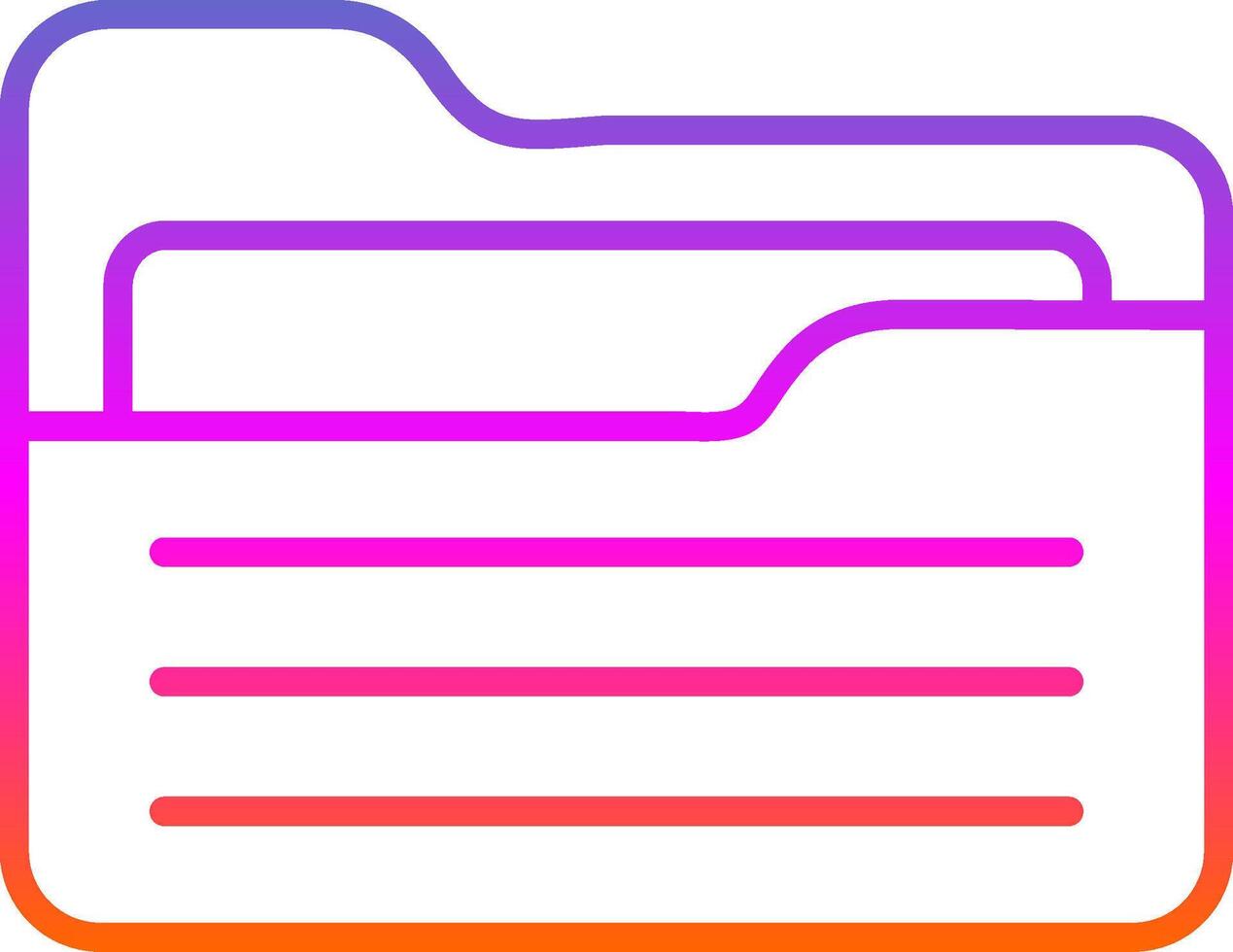 Folder Line Gradient Icon Design vector