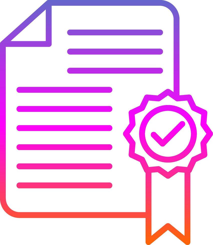 File Line Gradient Icon Design vector
