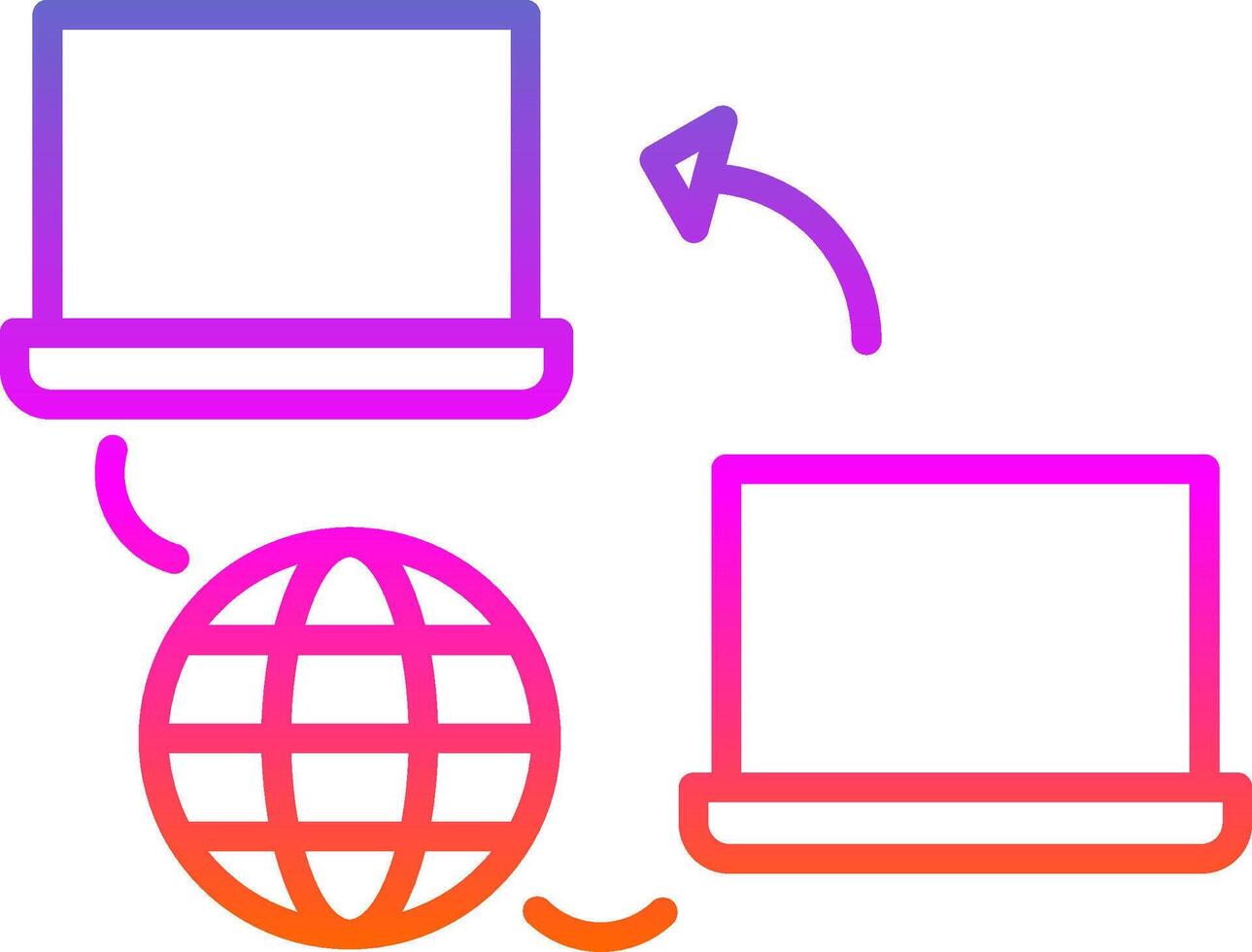 Network Line Gradient Icon Design vector