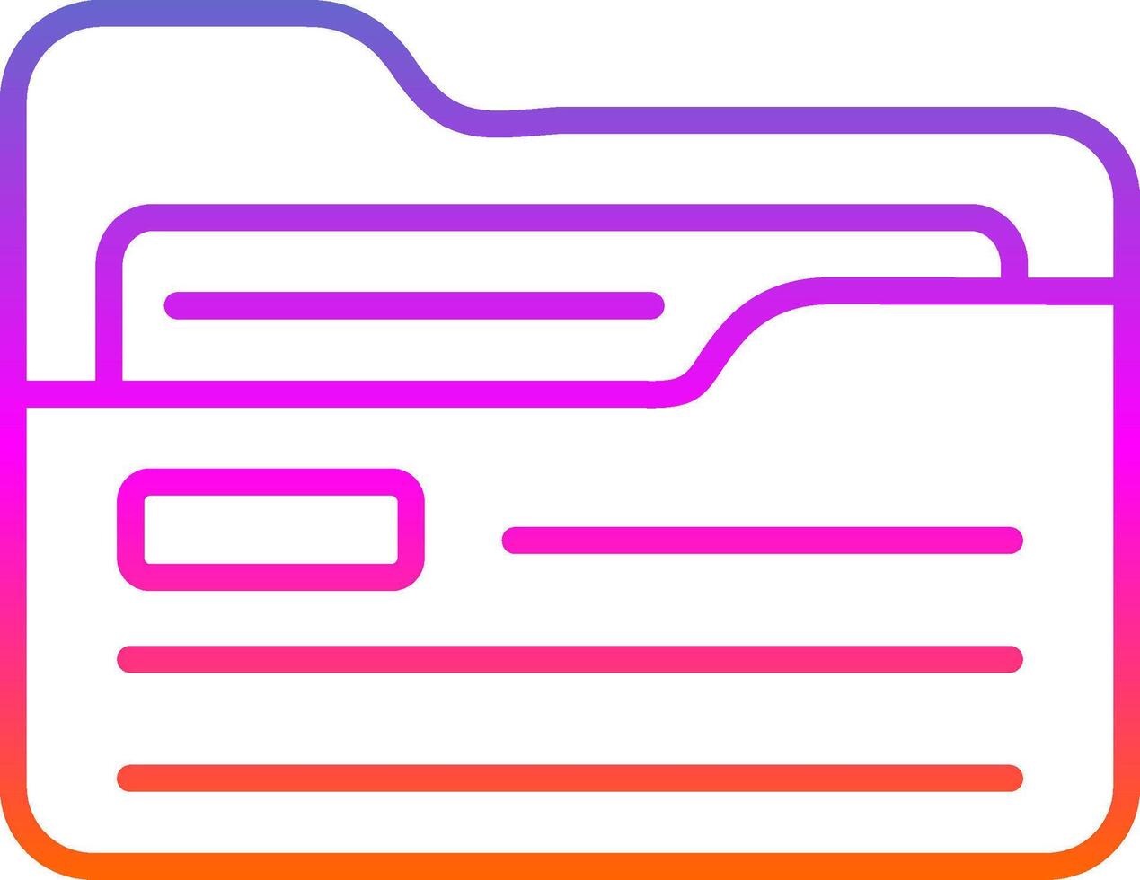 Folder Line Gradient Icon Design vector