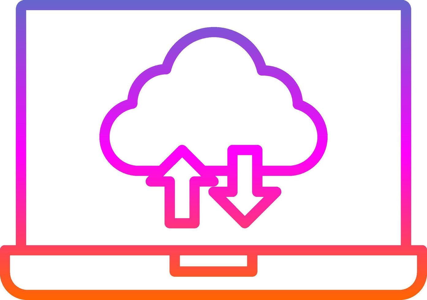 Cloud Computing Line Gradient Icon Design vector