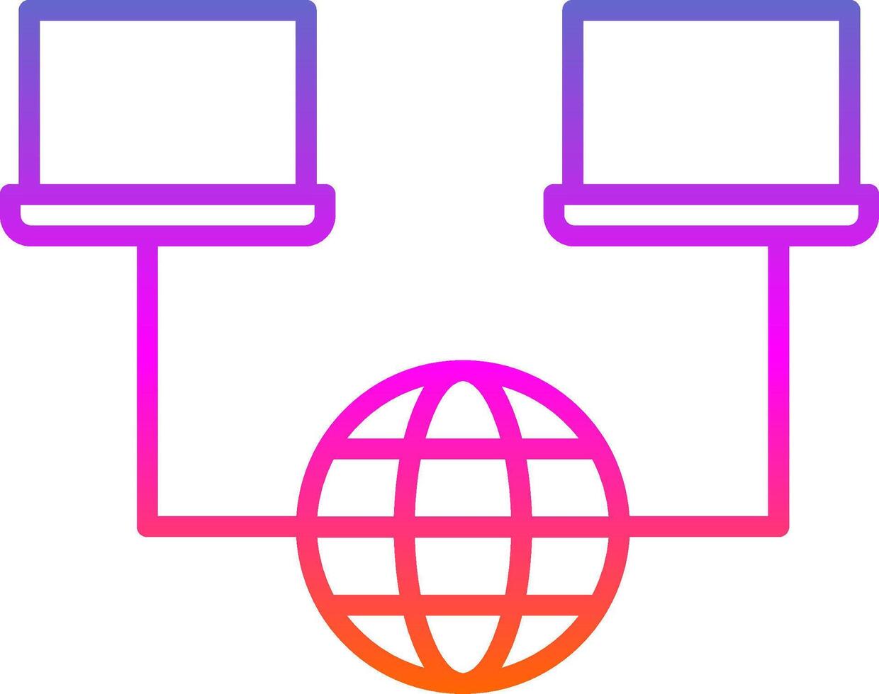 Network Line Gradient Icon Design vector