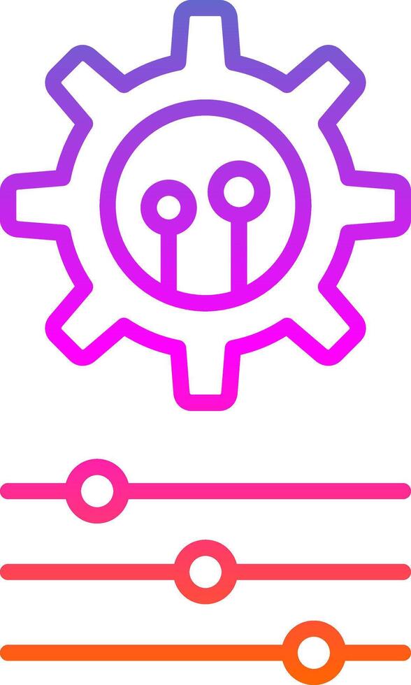 Settings Line Gradient Icon Design vector