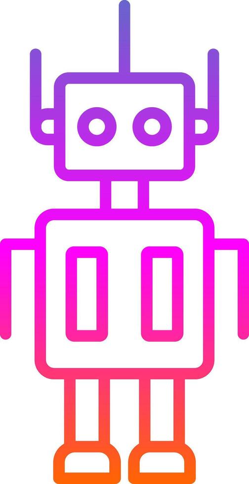 Robot Line Gradient Icon Design vector