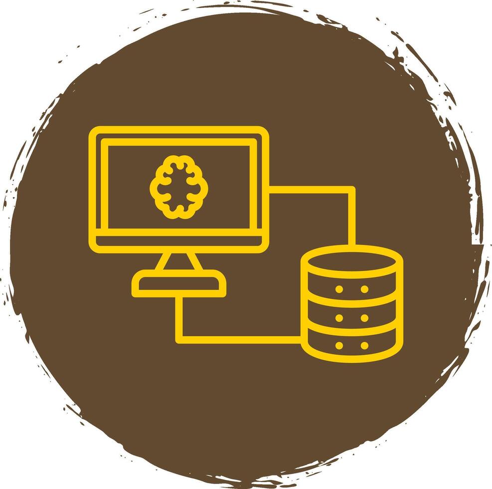 Database Line Gradient Icon Design vector