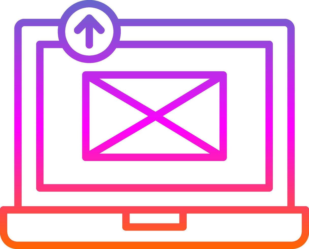 Sending Email Line Gradient Icon Design vector