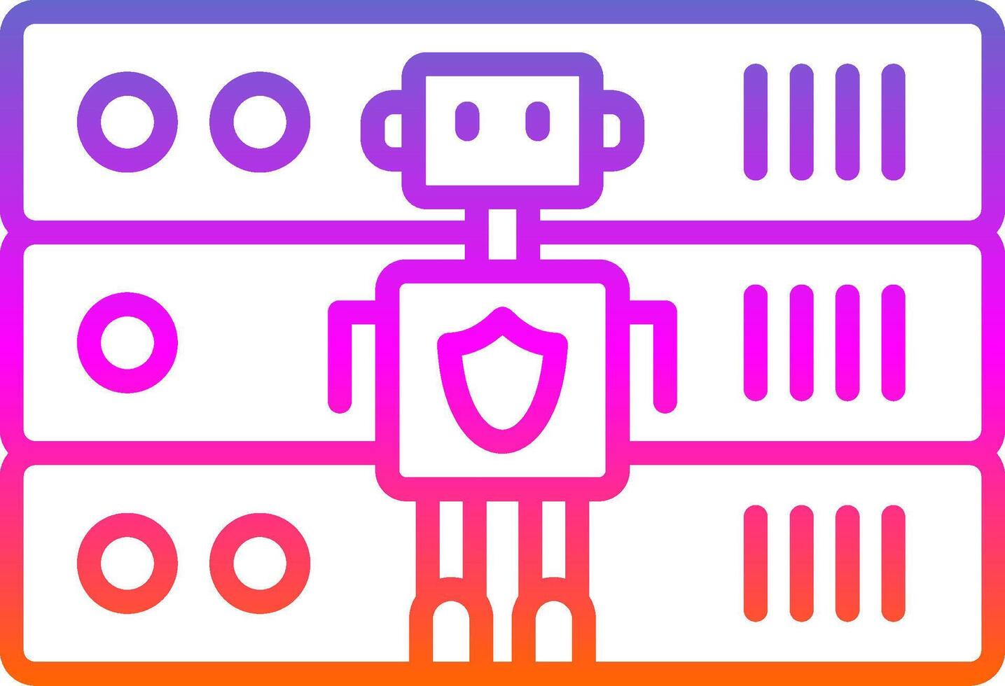 Secure Data Line Gradient Icon Design vector