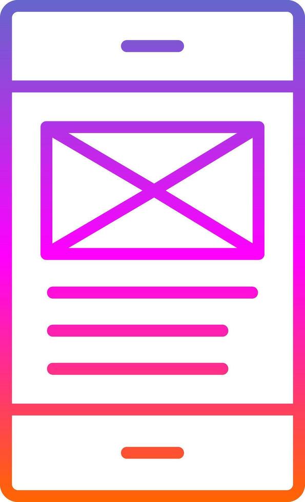Email Line Gradient Icon Design vector