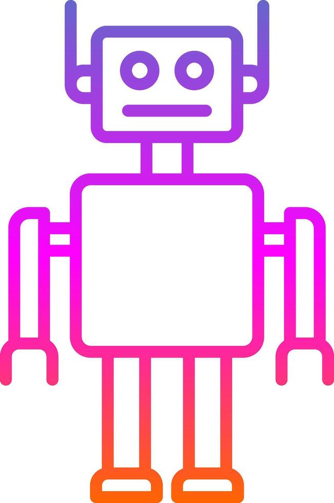 Robot Line Gradient Icon Design vector
