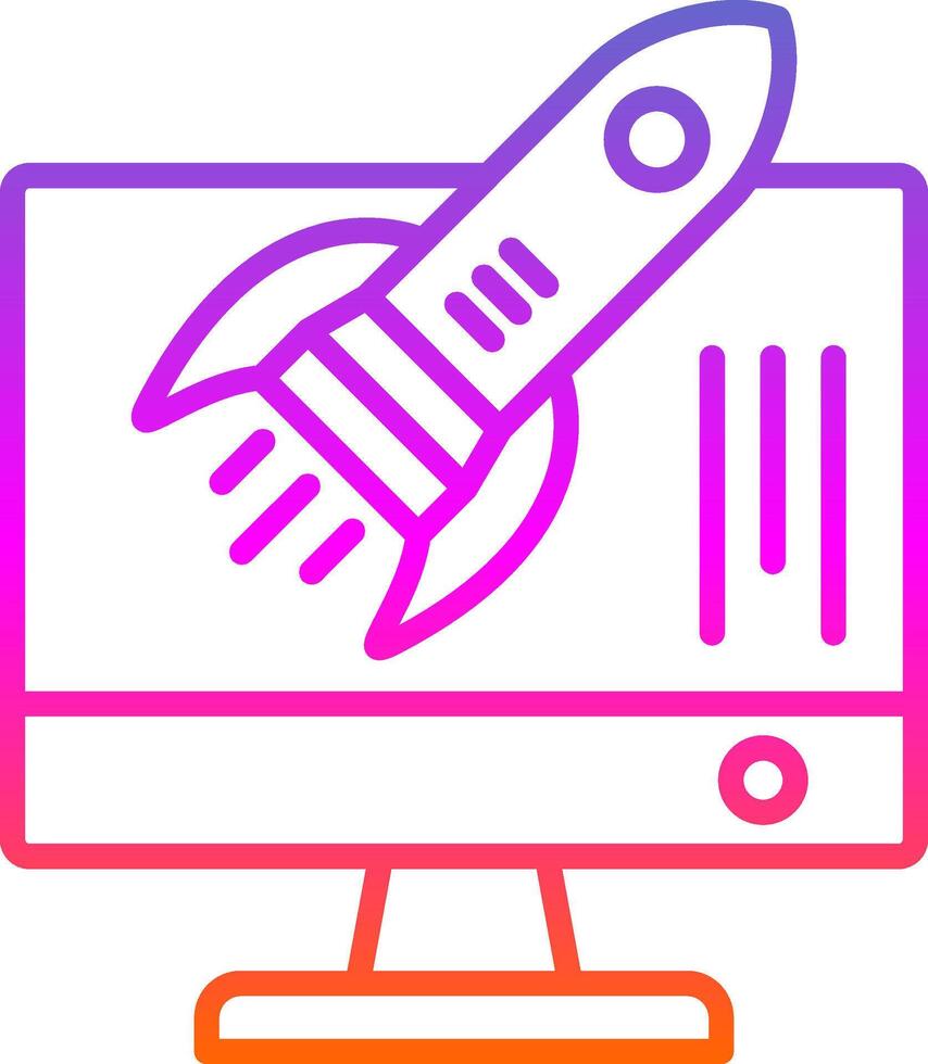 Startup Line Gradient Icon Design vector