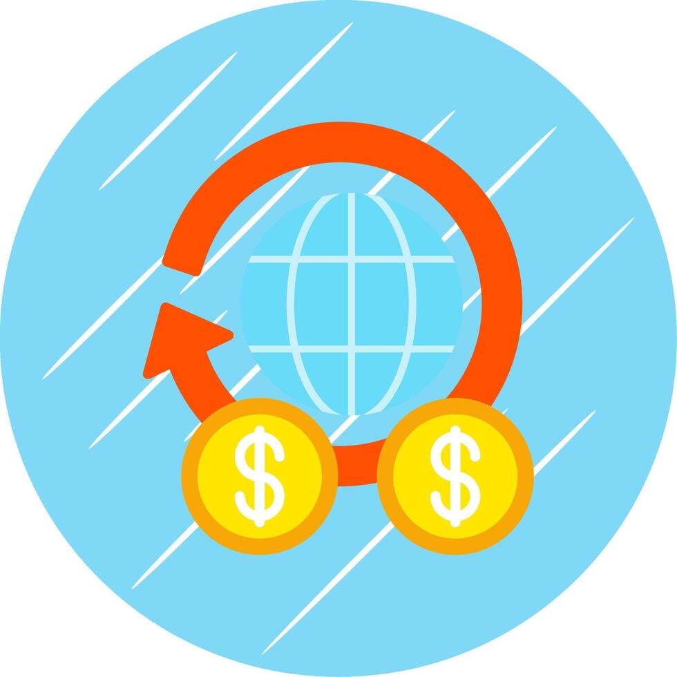 Global Finance Flat Circle Icon Design vector