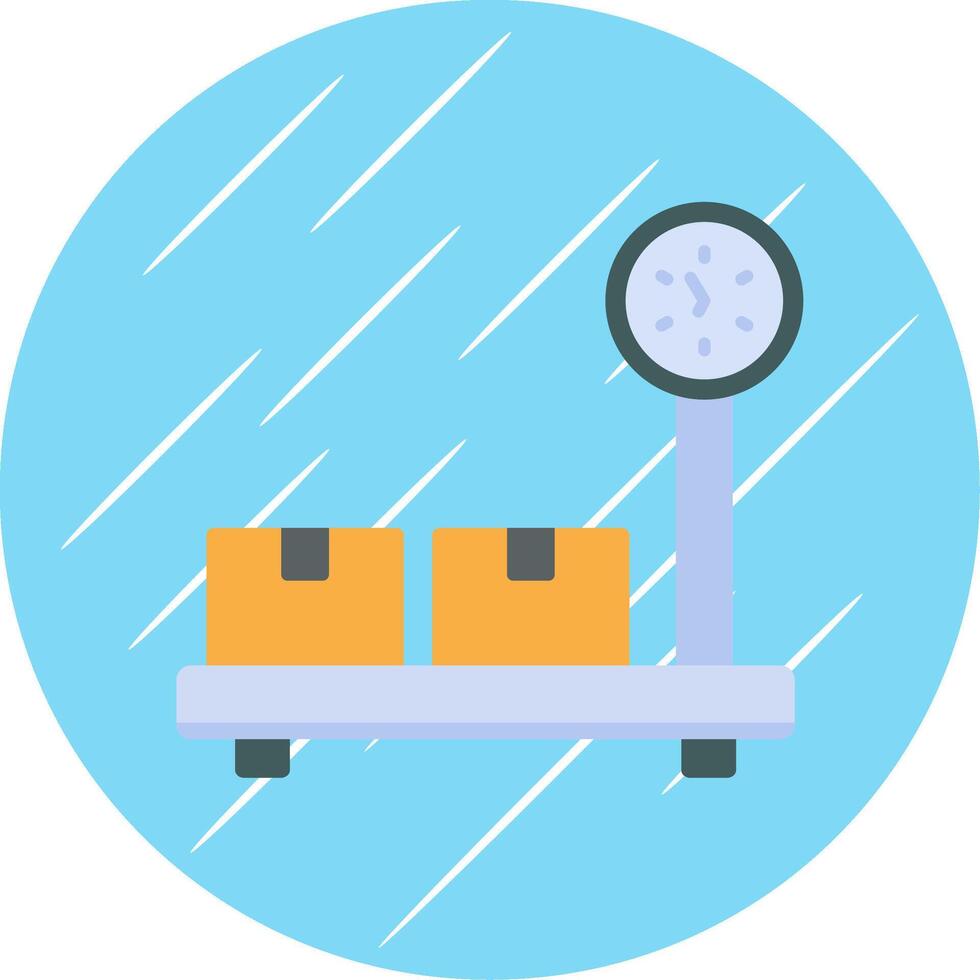 Platform Scale Flat Circle Icon Design vector