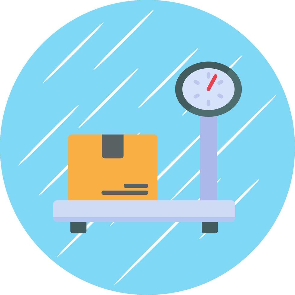 Weighting Flat Circle Icon Design vector