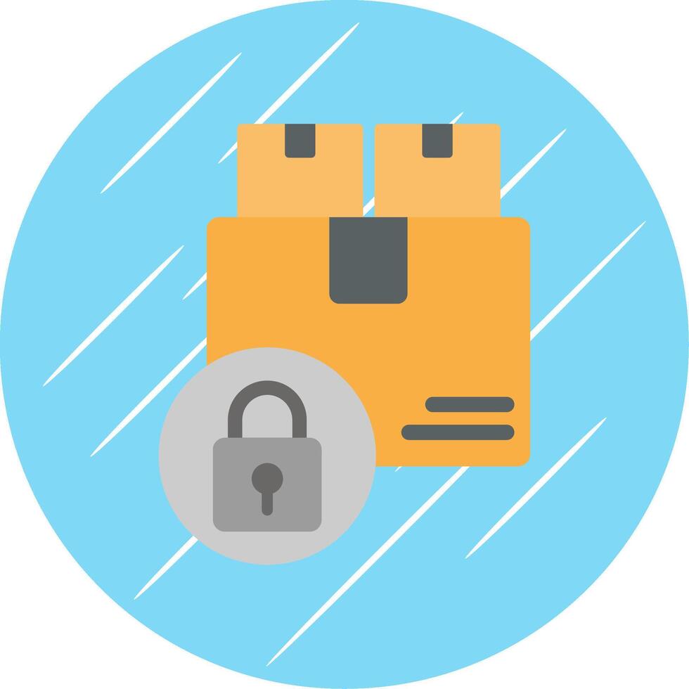 Delivering Protection Flat Circle Icon Design vector