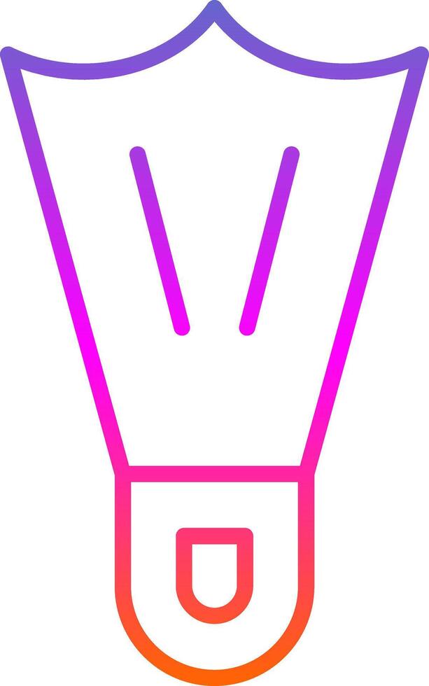 Flippers Line Gradient Icon Design vector