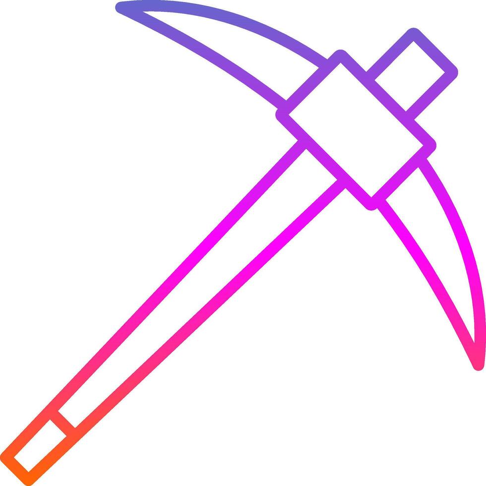Pick Axe Line Gradient Icon Design vector