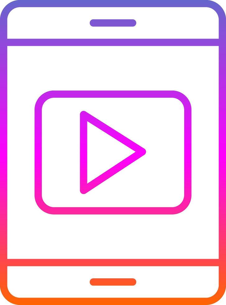 Social Media Line Gradient Icon Design vector