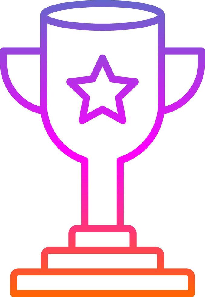 Trophy Line Gradient Icon Design vector