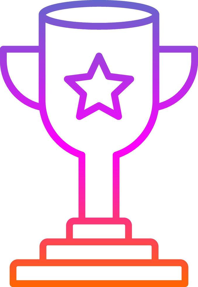 Trophy Line Gradient Icon Design vector