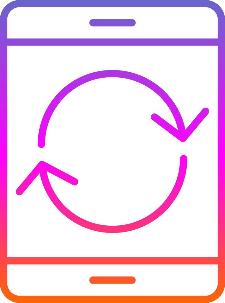 Restart Line Gradient Icon Design vector