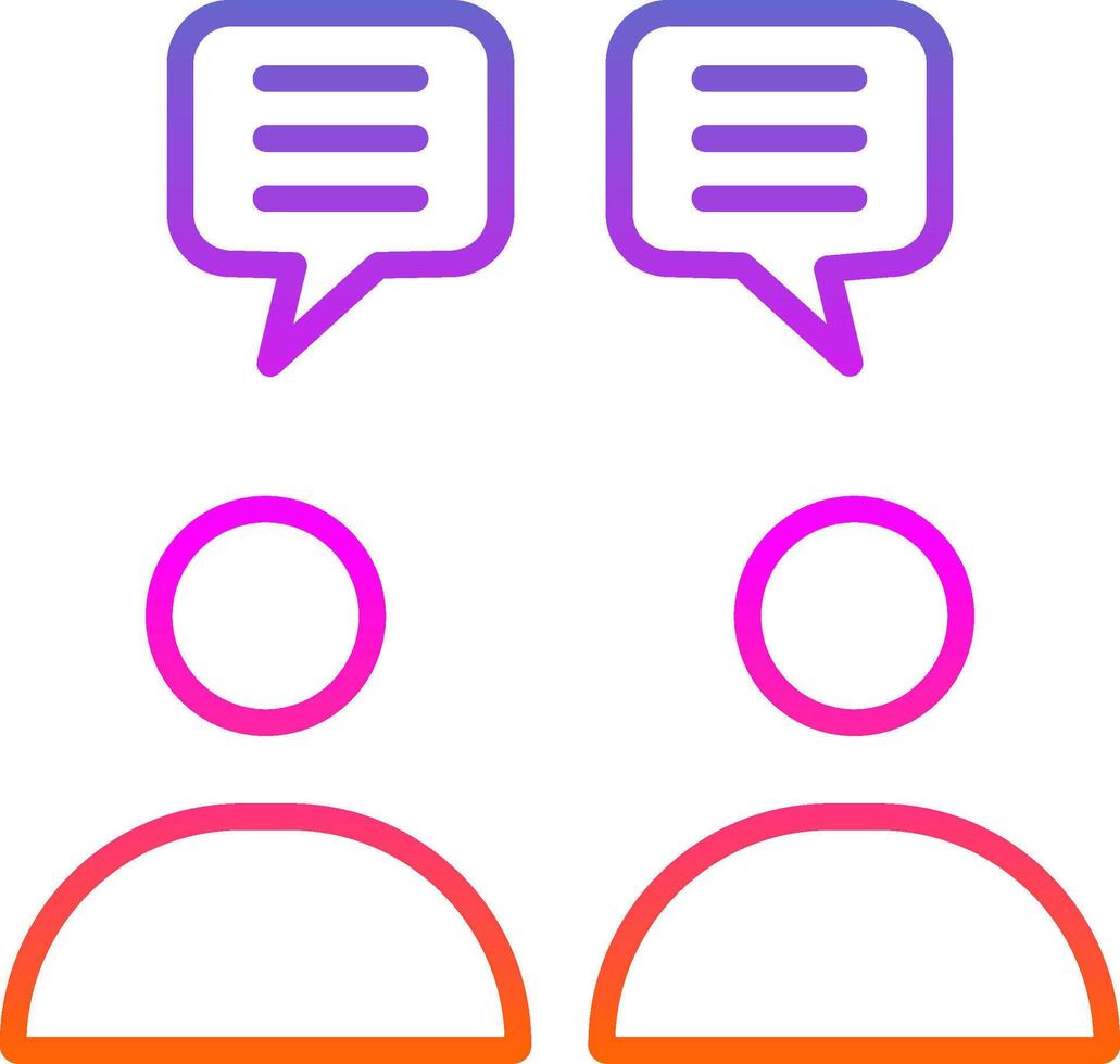 Communication Line Gradient Icon Design vector