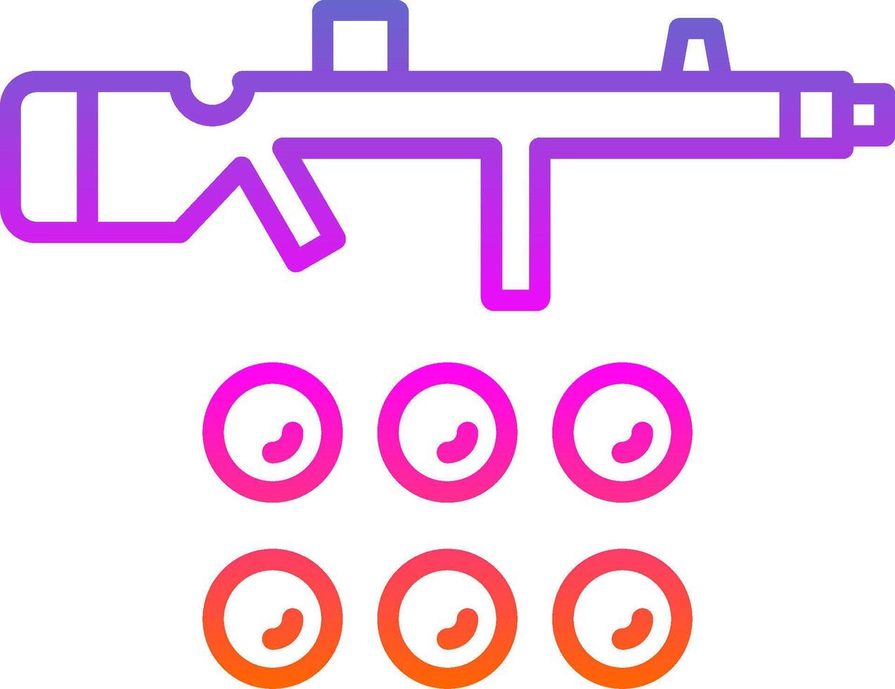 Paintball Line Gradient Icon Design vector